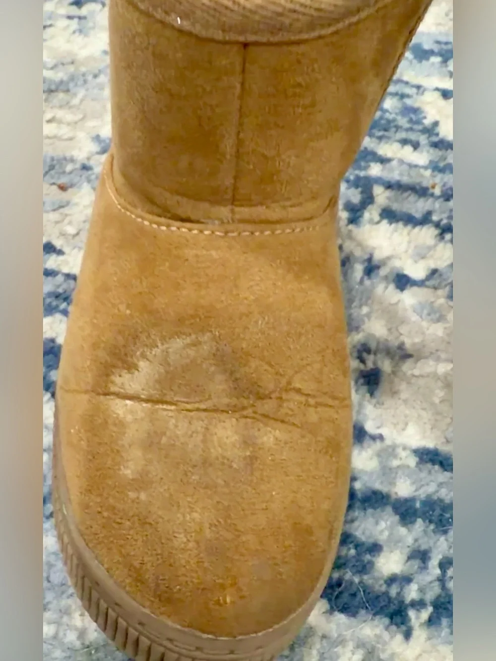 Cat & Jack Tan Faux-Suede Kids Booties with Plush Lining